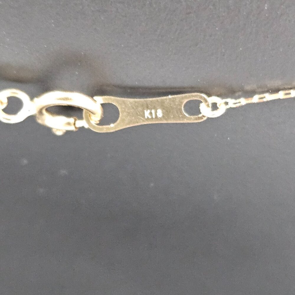 Sold NEW Heart Station Necklace 18K Japan real Gold Stamped 40cm - Picture 4 of 7